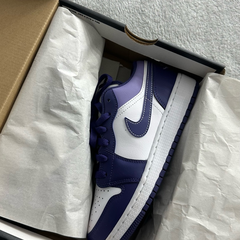 Jordan Purple and White Sneakers